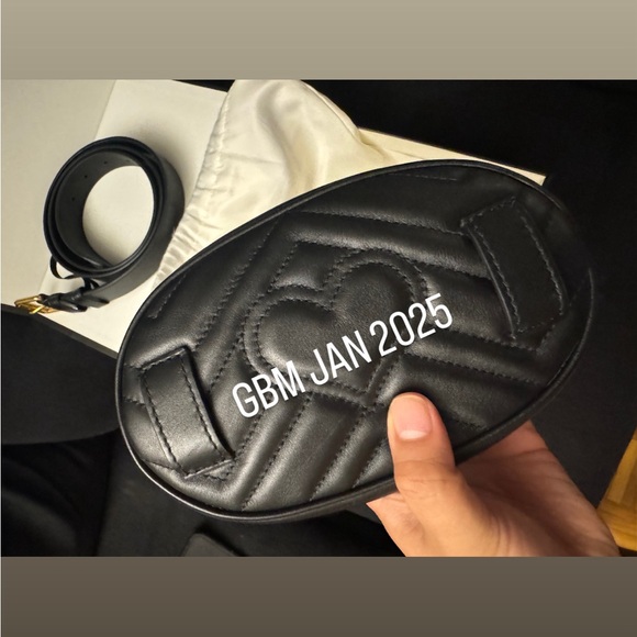 GUCCI MARMONT BELT BAG SIZE 95cm Black - Picture 3 of 6